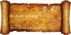 Vojtek Anikó névjegykártya
